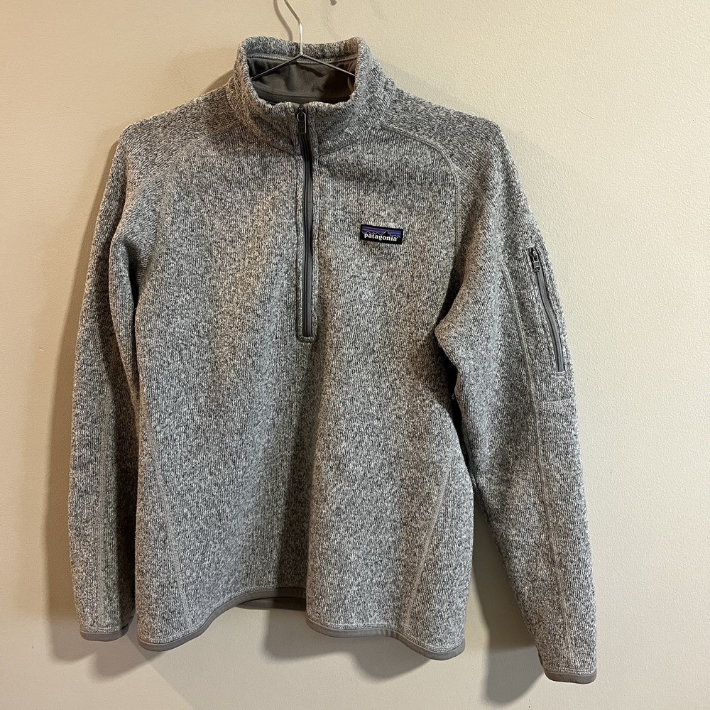 Patagonia Half Zip Pullover Women's Size M Gray Long Sleeve